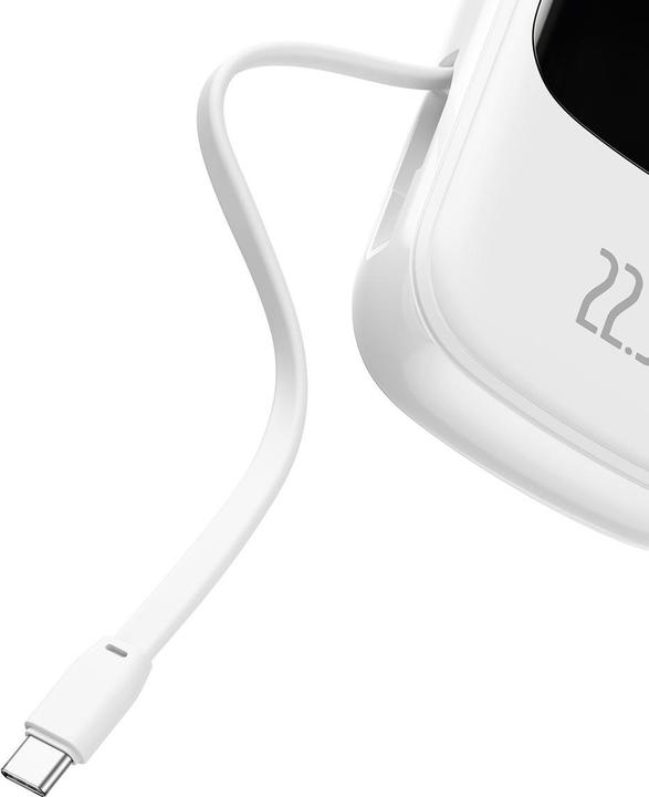 Produktbild Baseus Powerbank Qpow PRO with cable, 20000mAh, 22.5W (White) (20000 mAh, 22.50 W, 76 Wh)