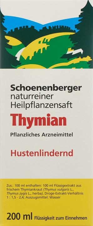 Actual product image Schönenberger Thyme medicinal plant juice juice