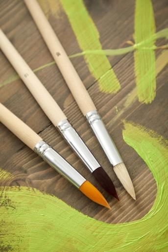 Actual product image Pebeo 8 Flat + round ML brushes Polybr