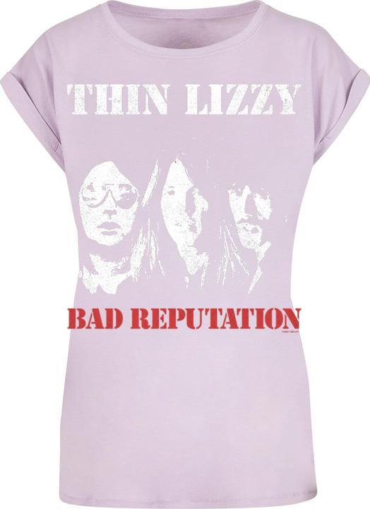 Merchcode Ladies Thin Lizzy - TL Bad Reputation Extended Shoulder Tee - 181495 (M)