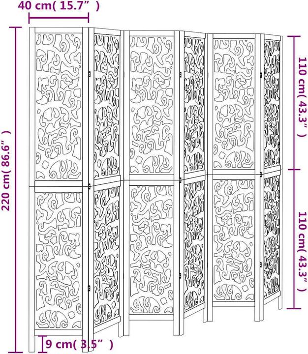 Produktbild vidaXL Paravent
