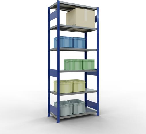 Actual product image Schulte Lagertechnik MULTIplus330 boltless basic shelving system with length ledgers