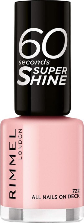 Produktbild Rimmel London 60 SECONDS super shine #722-all nails on deck 8 ml (722, Farblack)