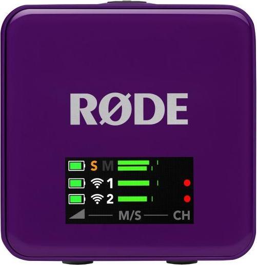 Produktbild RØDE Mikrofon-Funksystem Wireless GO Gen 3 Lila Interview Set 1 BK