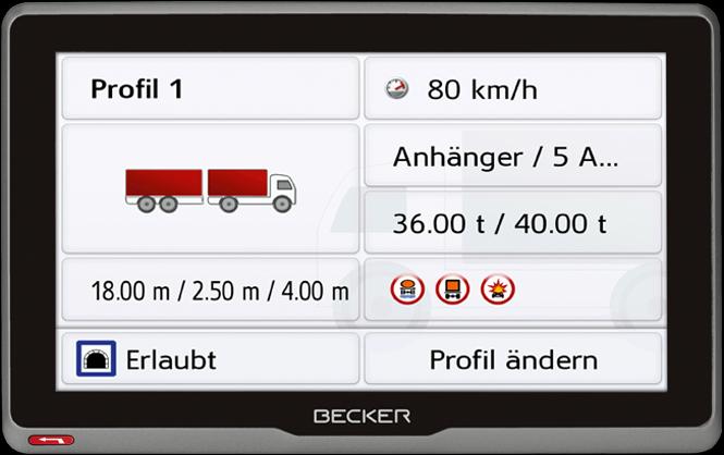 Actual product image Becker transit.7sl EU (7")