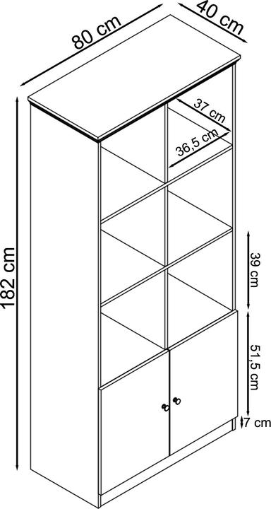 Immagine prodotto Loft 24 Castore (80 x 40 x 182 cm)