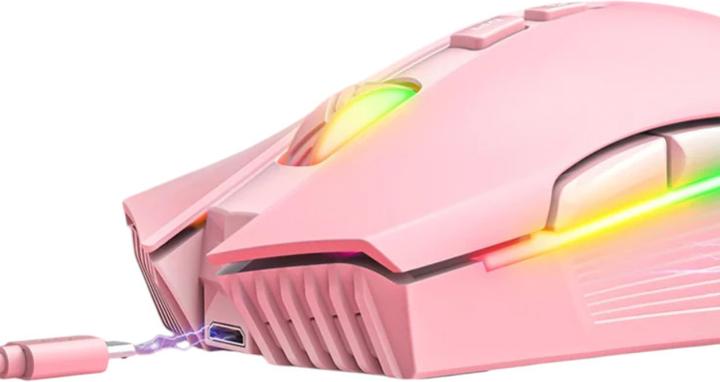 Produktbild Onikuma Mysz bezprzewodowa CW905 RGB różowa (Kabellos)