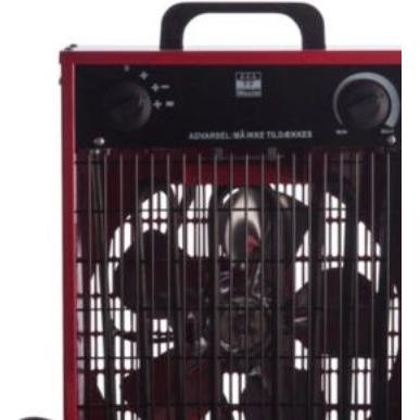 Larsen Wexim varmeblaeser 9KW - 230/400V 13,5A,CEE400V/16A stikprop 1,6m kabel 5G1,5, 3 trin, Heizlüfter