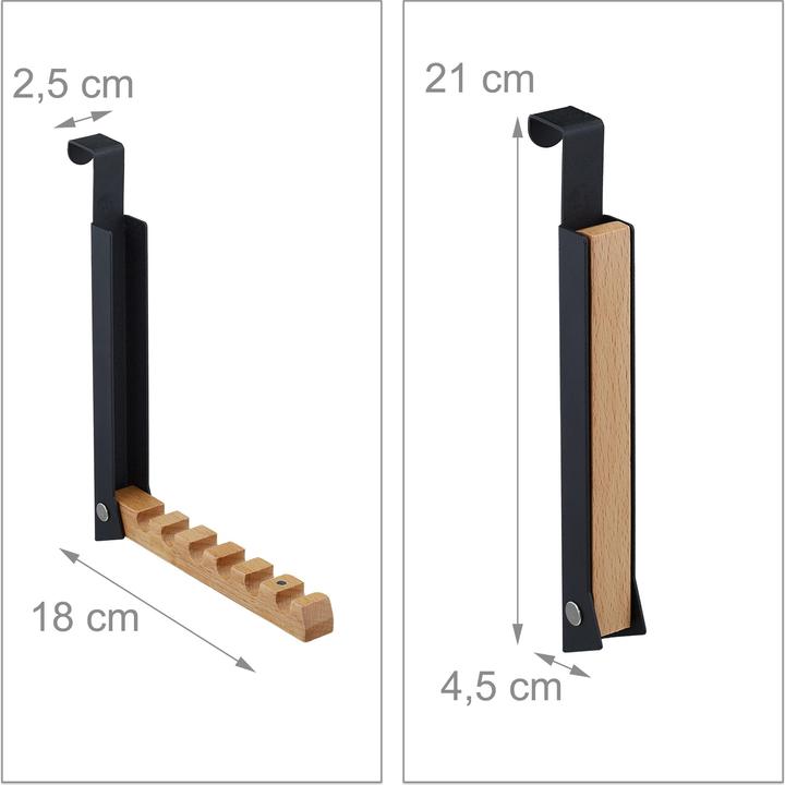 Actual product image Relaxdays 2x door coat rack