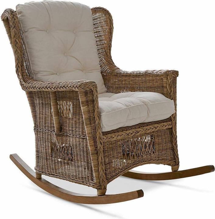 Image du produit Loberon Fauteuil à bascule Jeveren marron/blanc