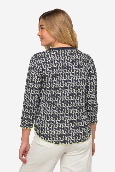 Immagine prodotto Laurasøn T-Shirt, Buchstaben Print, V-Ausschnitt, 3/4-Ärmel, OEKO-TEX MIG (3XL)