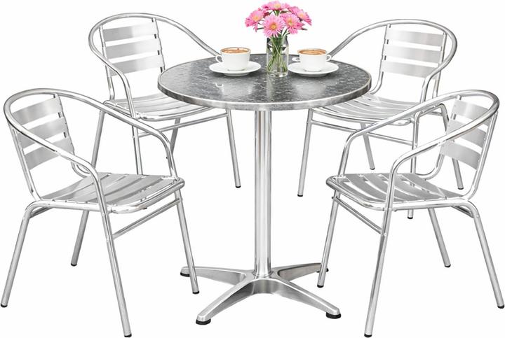 Actual product image Mojawo Bistro set 5-piece aluminium - stainless steel