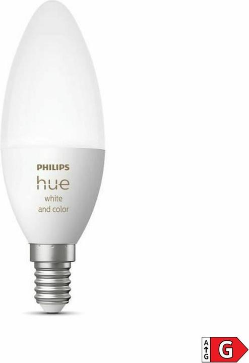 Energielabel Philips Hue Hue Wit & Kleur BT (E14, 470 lm, 1x)