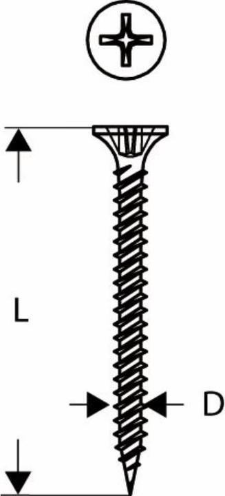 Produktbild Bosch Professional Zubehör Schnellbauschraube (1000 Schrauben pro Stück)