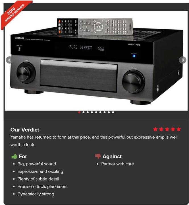 Actual product image Yamaha Rx-A1060 (7.2 channels, FM)