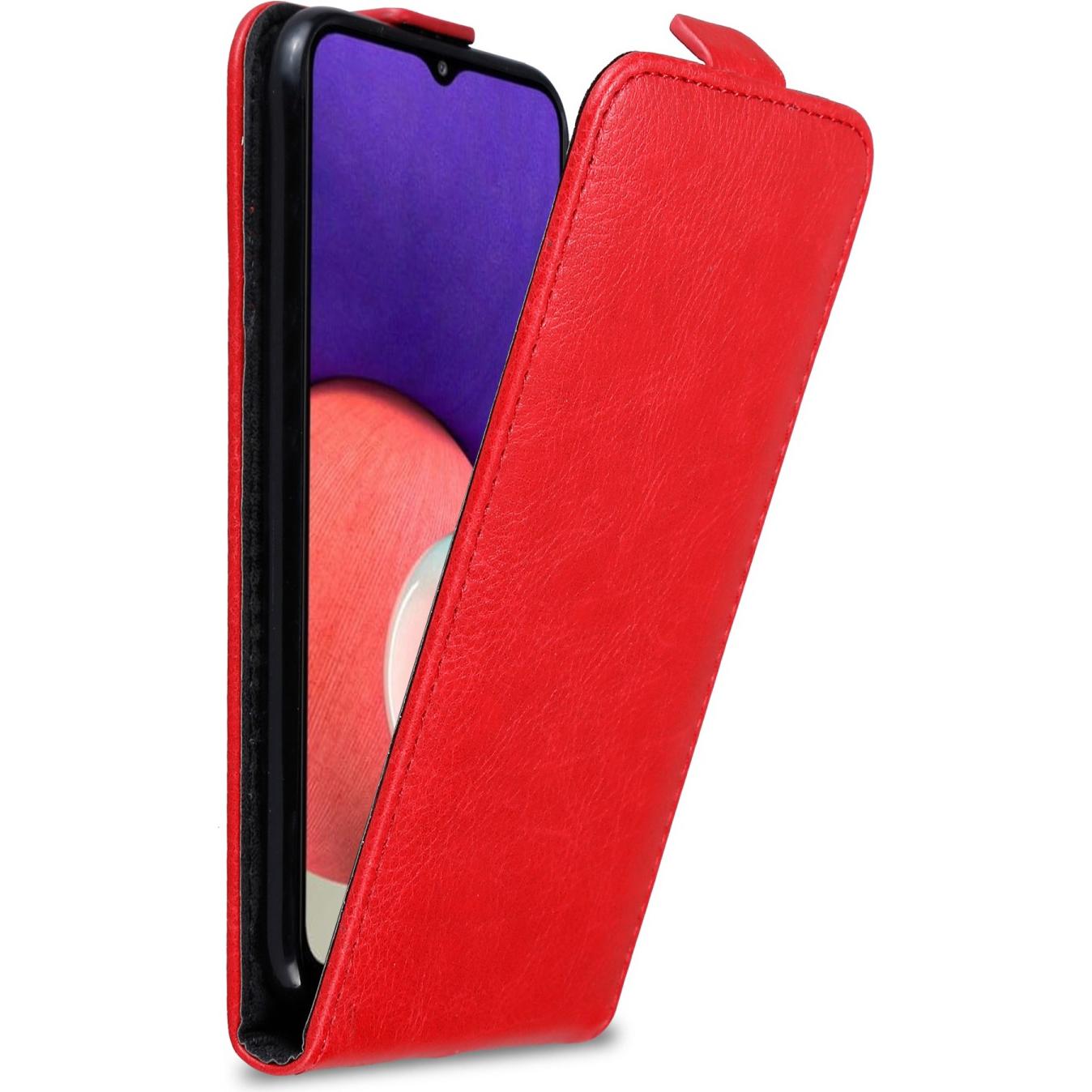 Cadorabo Flip wie Invis Hülle (Samsung Galaxy A22 5G), Smartphone Hülle, Rot