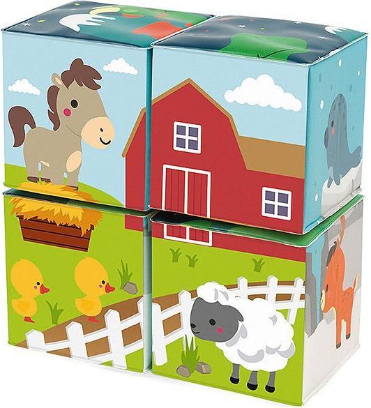 Actual product image Janod Bathtub game motif cube