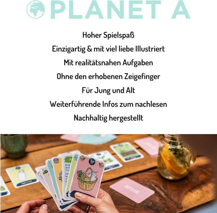 Actual product image Planet A The sustainable card game (German)