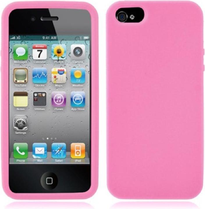 Actual product image König Design Protective cover silicone cover for mobile iPhone 5 & 5s pink (Apple iPhone 5)