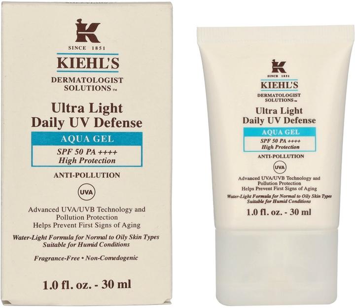 Actual product image Kiehl's Ultra Light UV Defence Aqua Gel Gel (SPF 50, 30 ml)