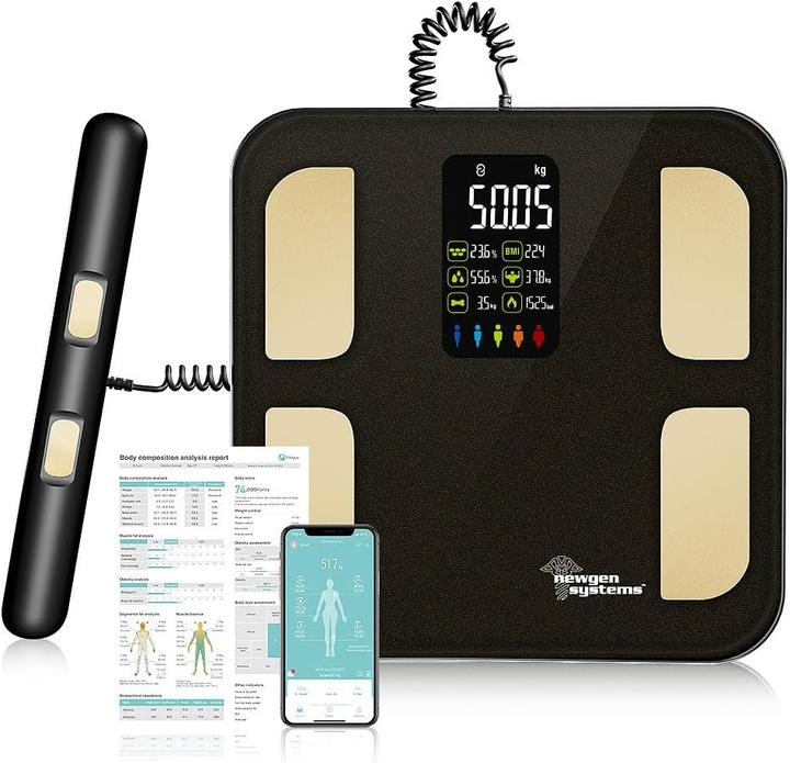 Produktbild Newgen medicals Ganzkörperanalyse-Waage mit Handsensoren und App (180 kg)