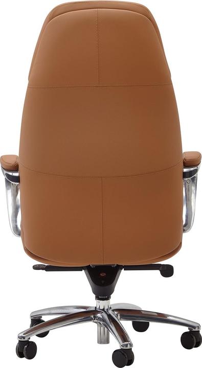 Produktbild FineBuy Bürostuhl Chefsessel Echtleder Caramel Ergonomisch XXL Drehstuhl 120 kg (49 - 55 cm)