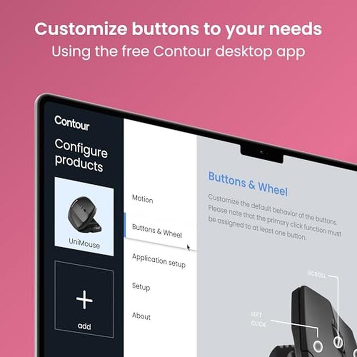 Actual product image Contour UniMouse wireless right-handed black (Wireless)