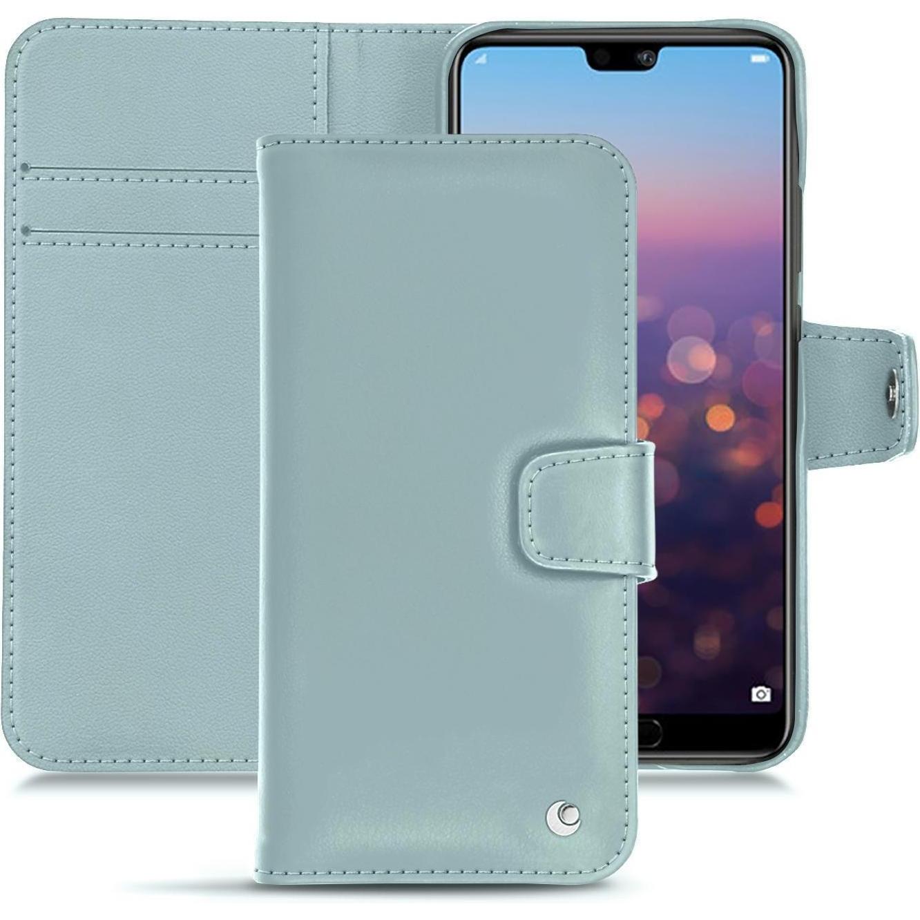 Noreve Lederschutzhülle Wallet (Huawei P20), Smartphone Hülle, Blau
