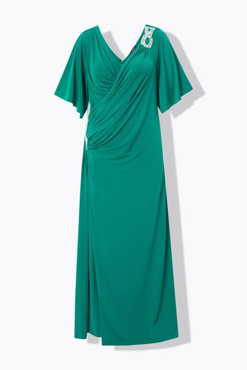 Actual product image Ulla Popken Draped Silhouette Evening Gown (48)