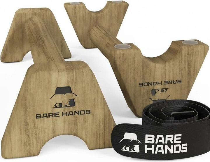 Bare Hands Impugnature per push-up in legno per il calisthenics