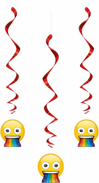 Produktbild Unique Party Emoji Hängende Dekoration Fun 3erPack Papier Folie (3 Stk.)