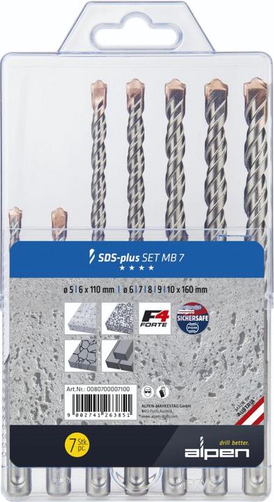 Actual product image Alpen n Twist drill set (5, 6, 7, 8, 9, 10 mm)