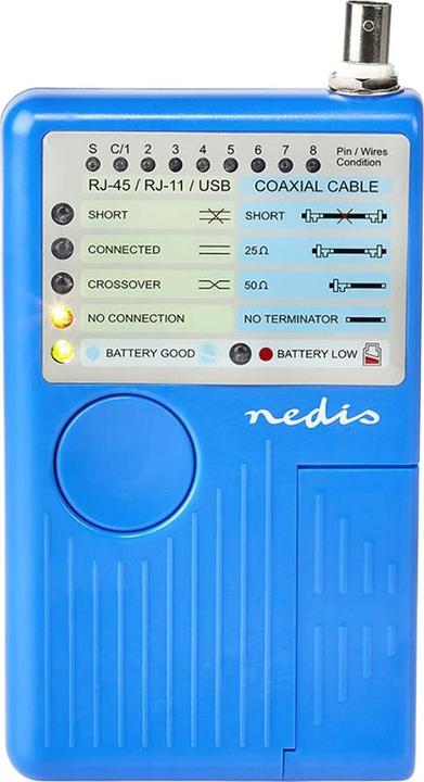 Actual product image Nedis LAN Cable - Tester - LED display - Blue