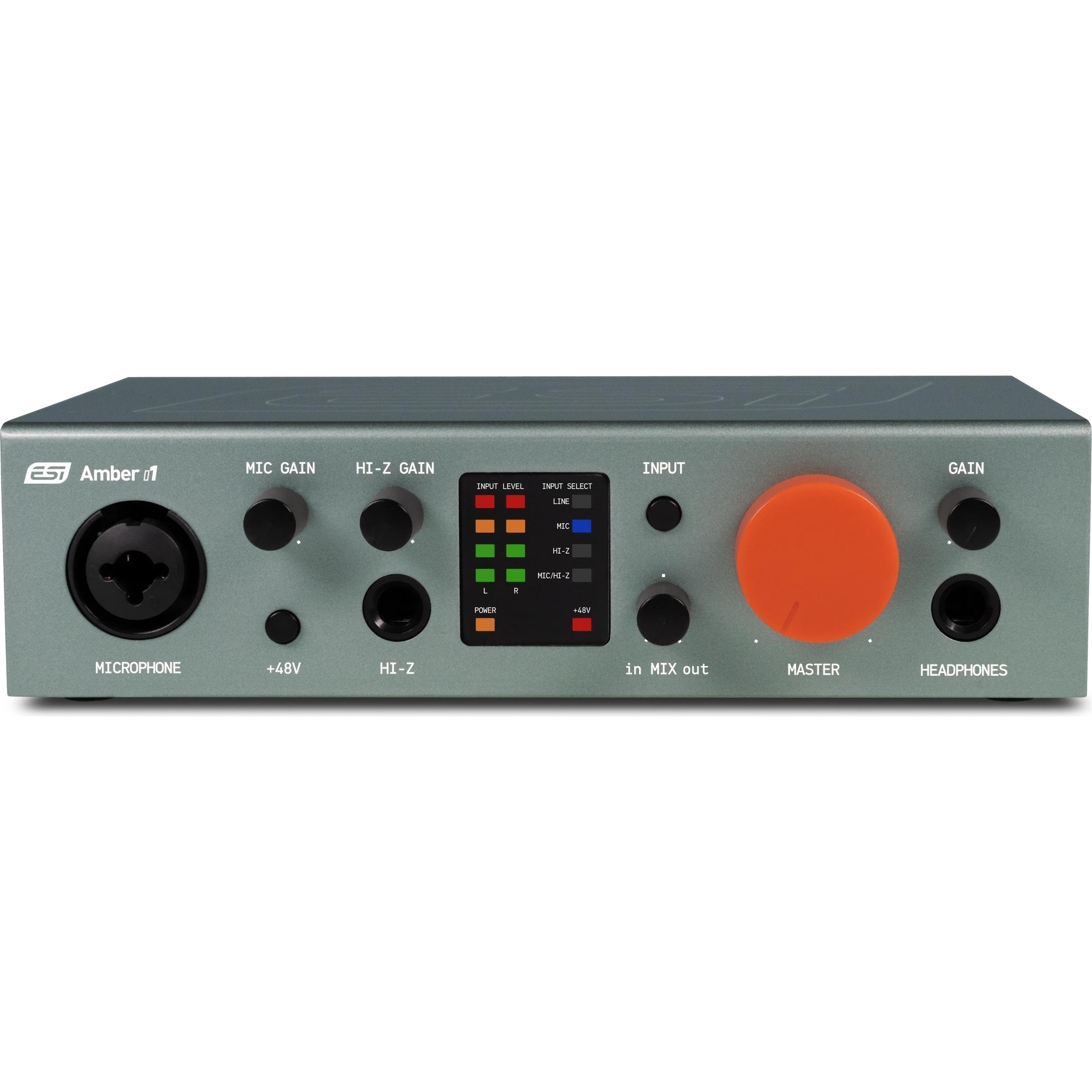 Thumbnail - ESI Amber i1 / USB-C Audio Interface 24-BIT w/ 2 Inputs / 2 Outputs (USB), Audio Interface, Orange, Grau