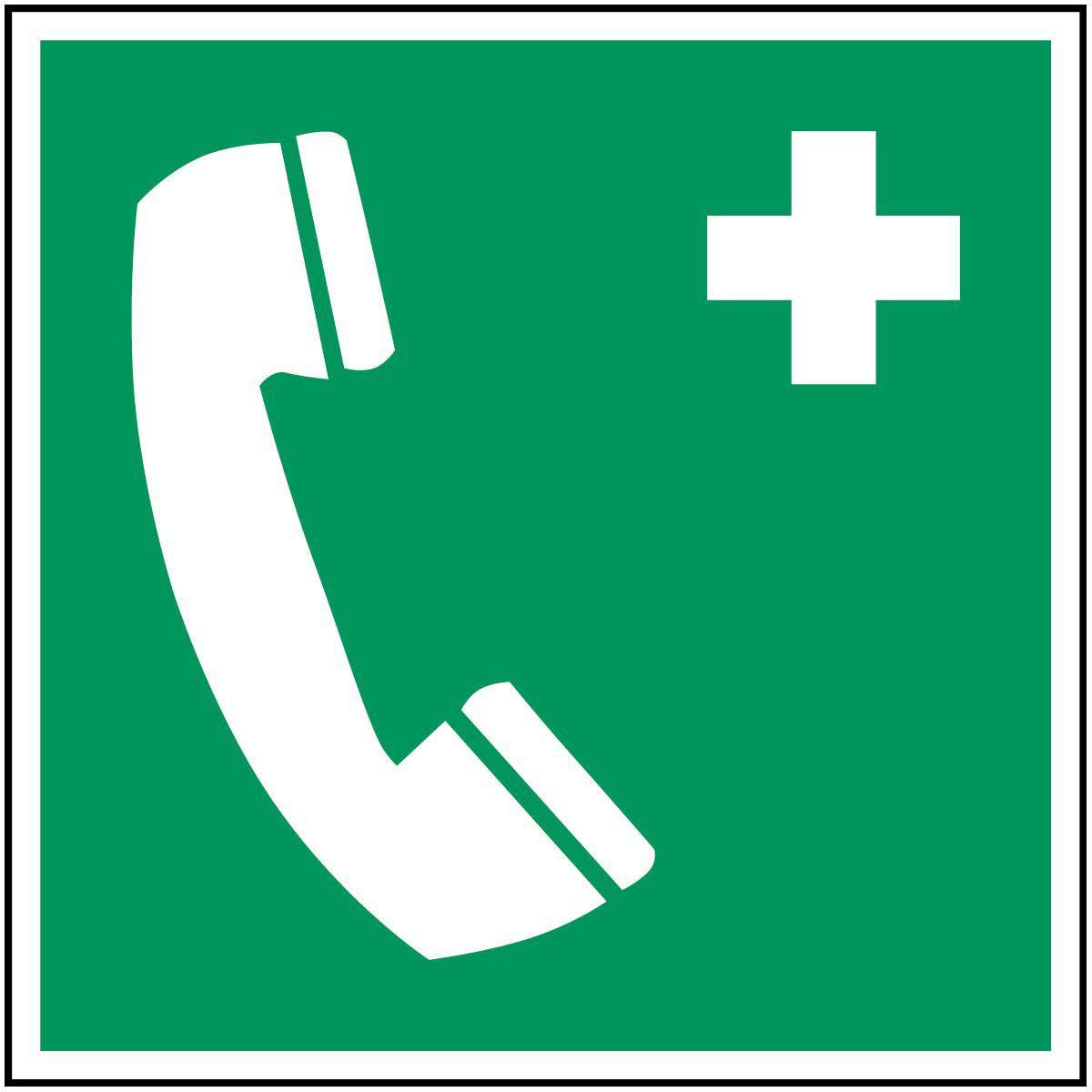 Brady, Sicherheitskennzeichnung, ISO-Sicherheitsschild - Notruftelefon