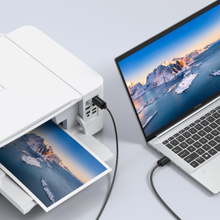 Actual product image Wozinsky WKDDY4S USB-B - USB-A 480Mb/s Kabel 1m - Schwarz (1 m, USB 2.0)