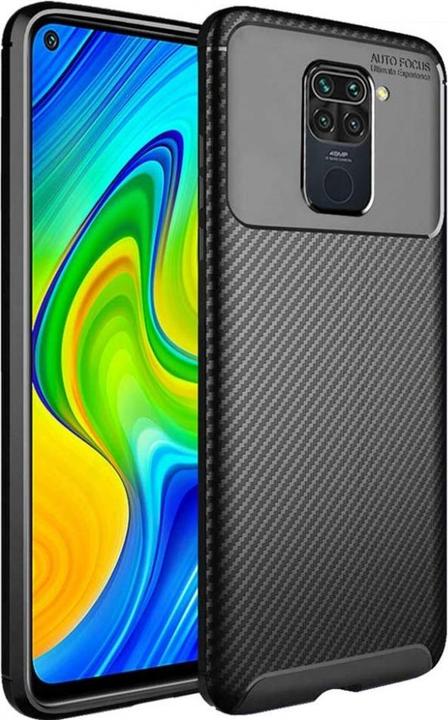 Actual product image Screenguard Xiaomi Redmi Note 9 Cover Carbon Design TPU Case (Xiaomi Redmi Note 9)