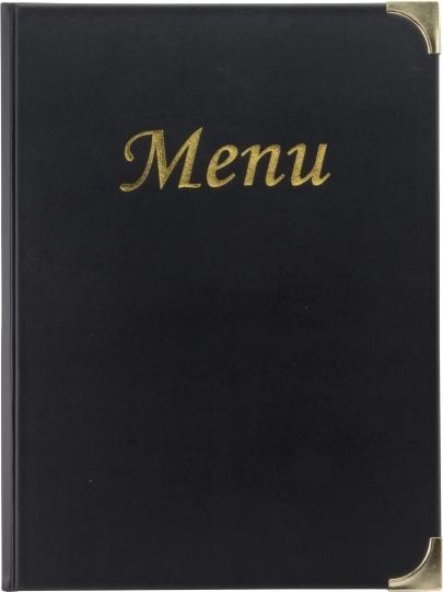 Securit Chemise pour menus BASIC, DIN A4, noir