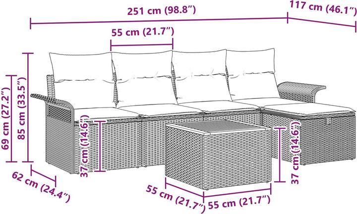 Produktbild vidaXL Garten-Sofa