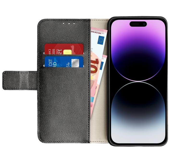 Actual product image Cazy Book Case Compatible with iPhone 14 Pro Max - Foldable Leatherette Case - (Apple iPhone 14 Pro Max)
