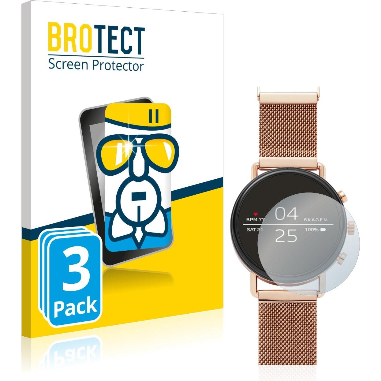 BROTECT AirGlass Panzerglasfolie, Smartwatch Schutzfolie, Transparent