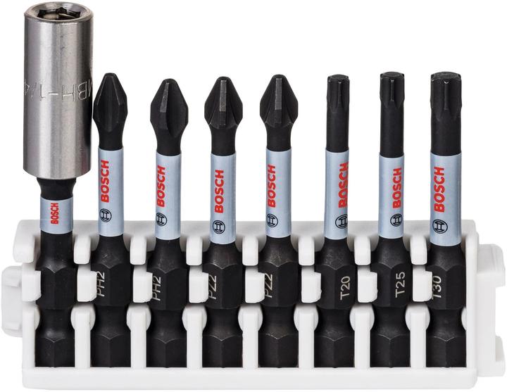 Bosch Professional Zubehör PRO Impact mixed set, PH1, PH2(x2), PH3, PZ1, PZ2(x2), PZ3, 55 mm, 8 pcs. (Allen screw, Cross Pozidriv PZ)