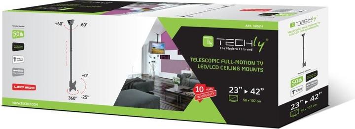 Image du produit Techly Telescopic Ceiling Support (Plafond, 50 kg, 23" - 42")