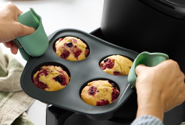 Produktbild Lekue Fingerschutz für Ofen Silikon 2 Stück (Platin-Silikon)