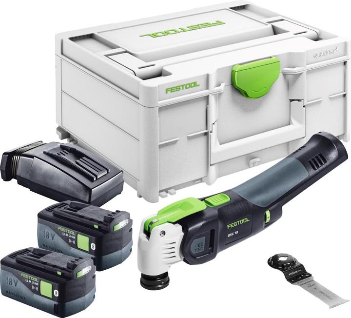 Actual product image Festool VECTURO OSC 18 E-Basic Battery Oscillator 18 V Starlock Max Brushless + 2x rechargeable battery 5.0
