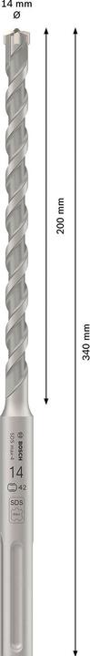 Produktbild Bosch Professional Zubehör PRO SDS max-4 Hammerbohrer, 14 x 200 x 340 mm (14 Millimeter)