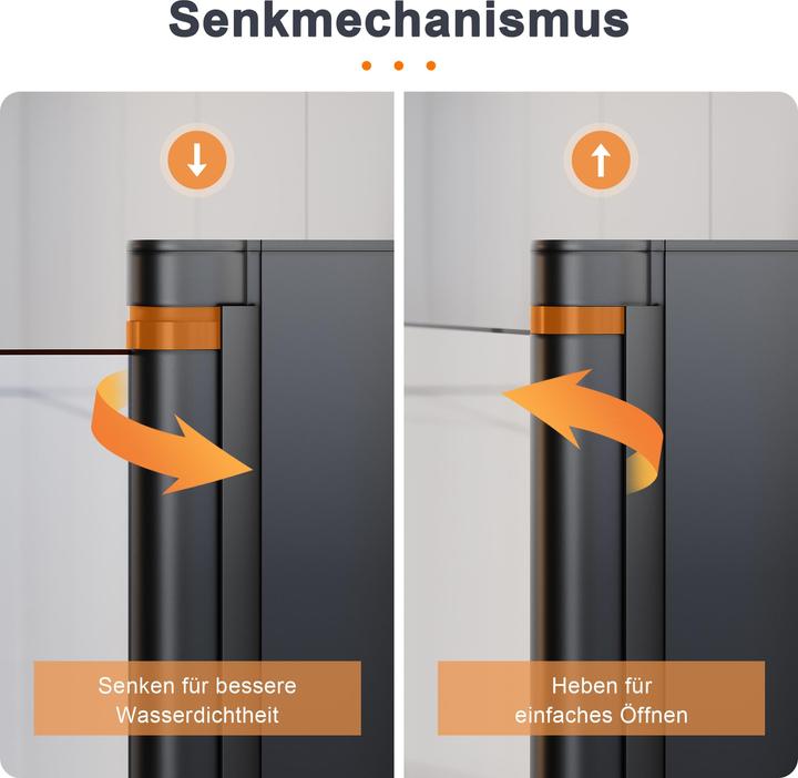 Image du produit SONNI Falttür, Duschabtrennung, Eckeinstieg, Duschkabine, 90 x 90 cm, schwarz, 6 mm, Glas, 180 Grad (90 cm, 90 cm, 195 cm)