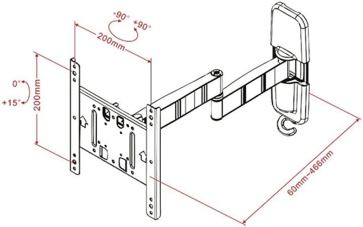 Image du produit Multibrackets M VESA Flexarm Tilt & Turn III Small (Mur, 32", 15 kg)