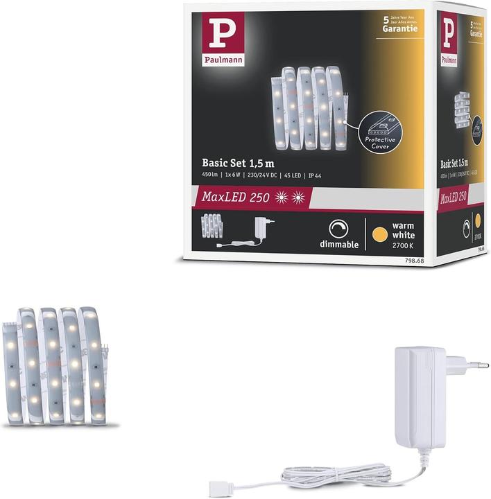 Image du produit Paulmann MaxLED 250 Stripe Set (Blanc chaud, 150 cm, Intérieur)