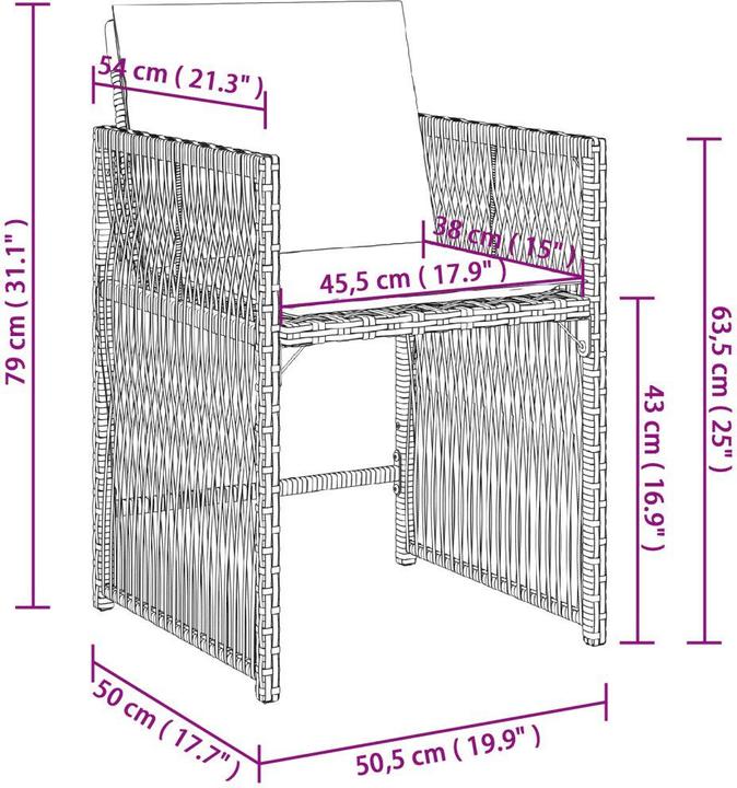 Produktbild vidaXL Garten Essgruppe